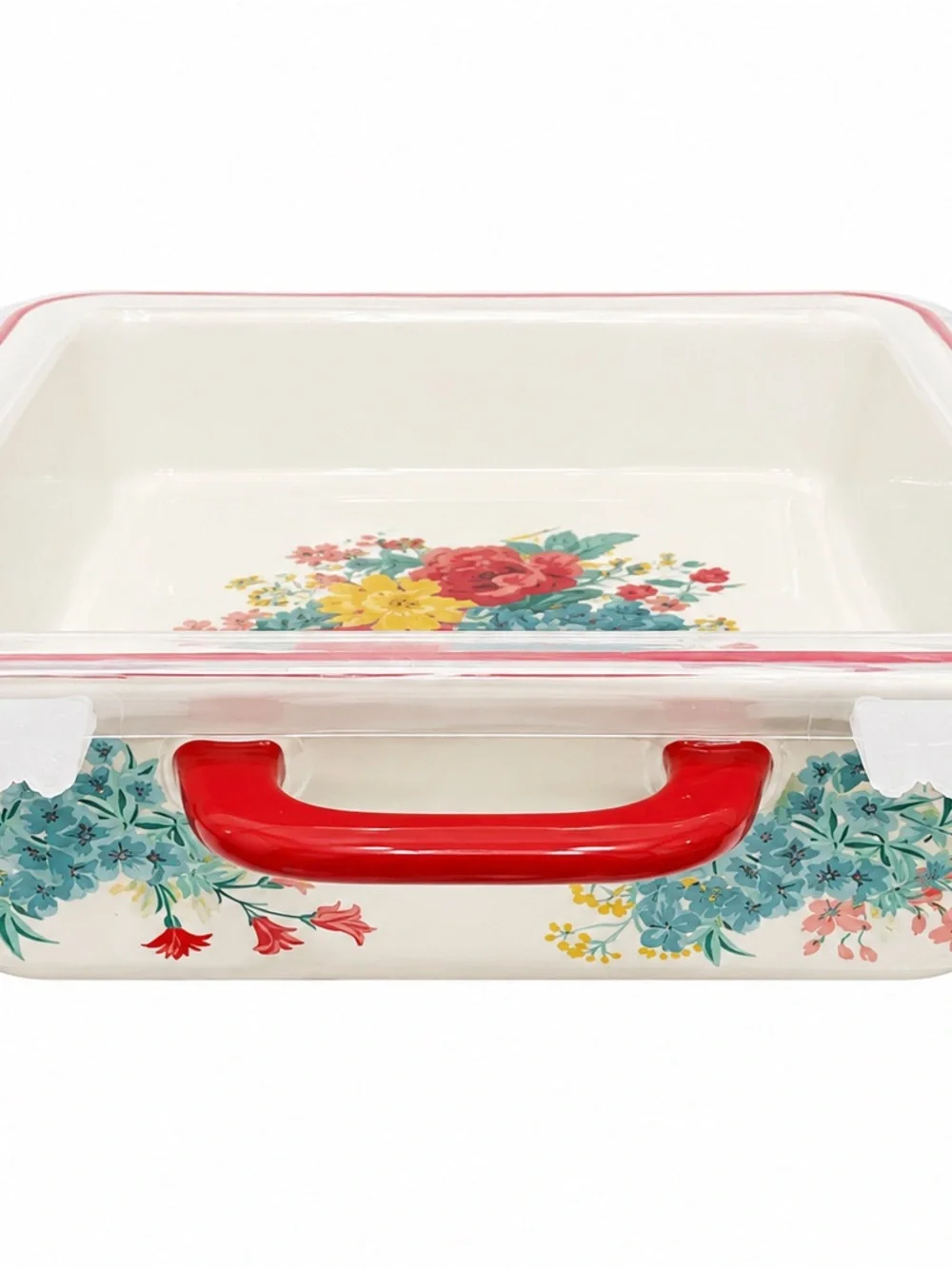 The Pioneer Woman Fancy Flourish Rectangular Baker w Lid 15 x 10 Unused Floral